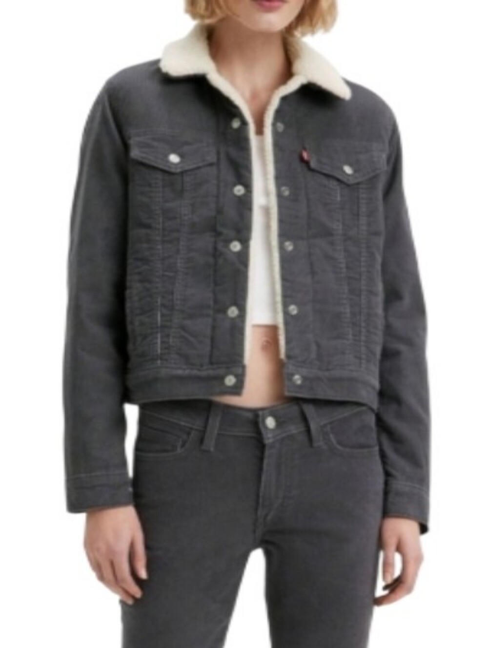 Levi's Silertab Trucker Denim Sherpa Denim Jacket-NWT